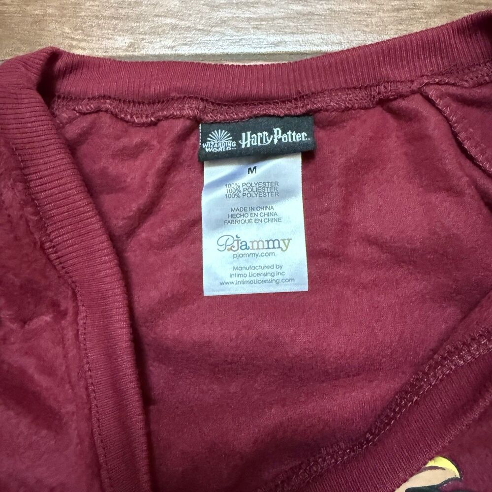 Harry Potter Gryffindor Junior's Pajama Set Fleece Fall Winter PJs Size Med NWT - Picture 8 of 10